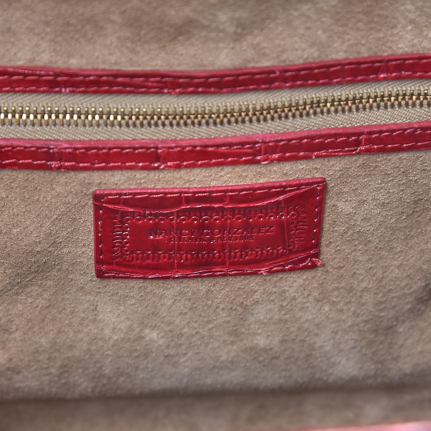 Nancy Gonzalez Crocodile Chain Frame Bag Red 6 of 9