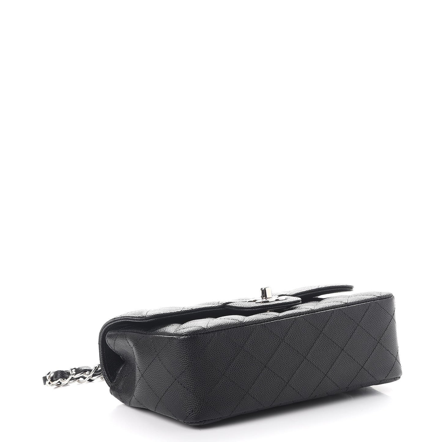 Caviar Quilted Mini Rectangular Flap Black