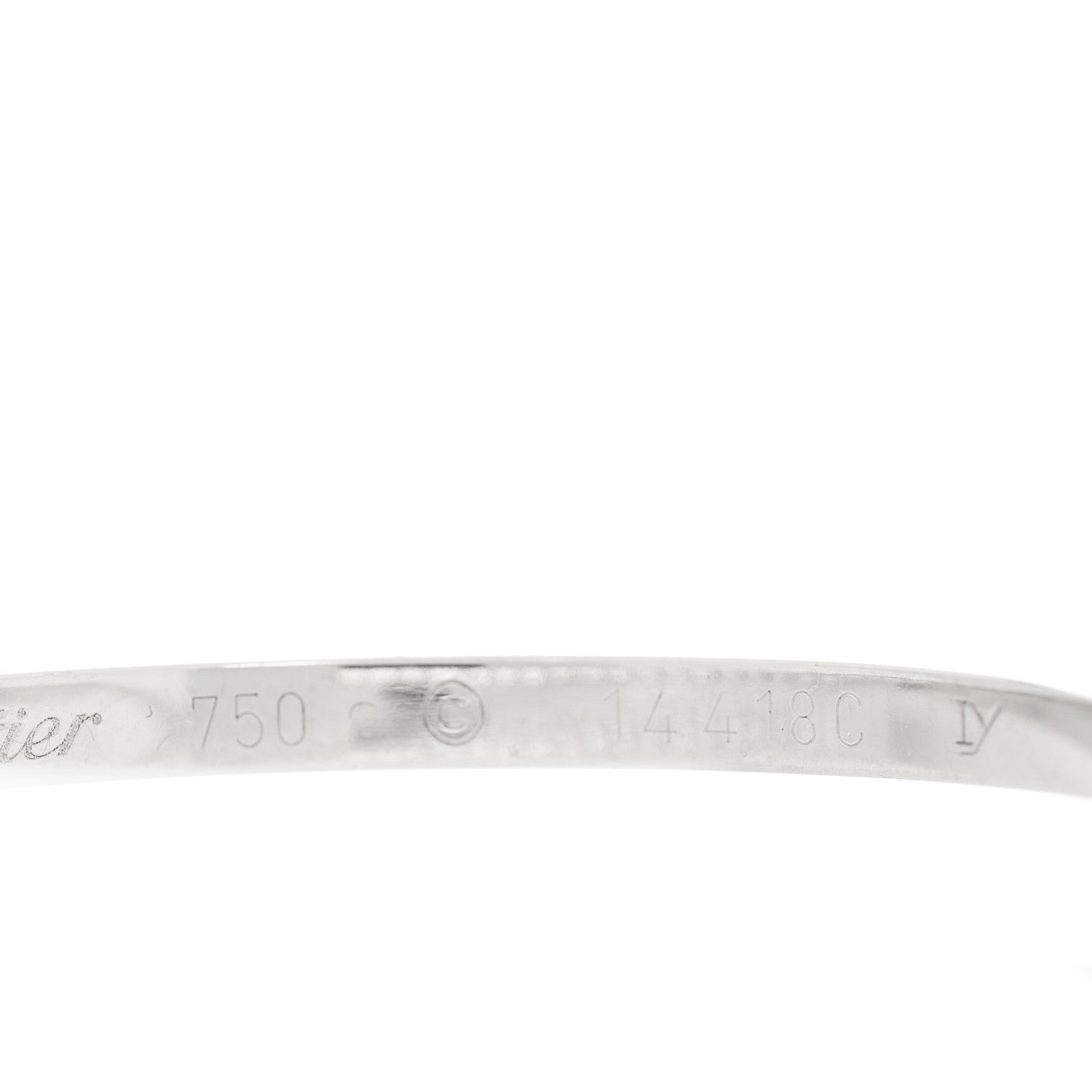 Cartier 18K White Gold Diamond LM Inside Out Hoop Earrings 4 of 6