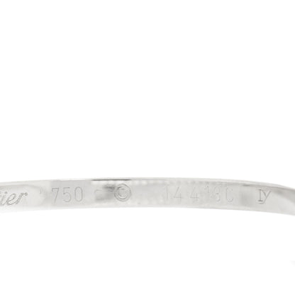 Cartier 18K White Gold Diamond LM Inside Out Hoop Earrings 4 of 6