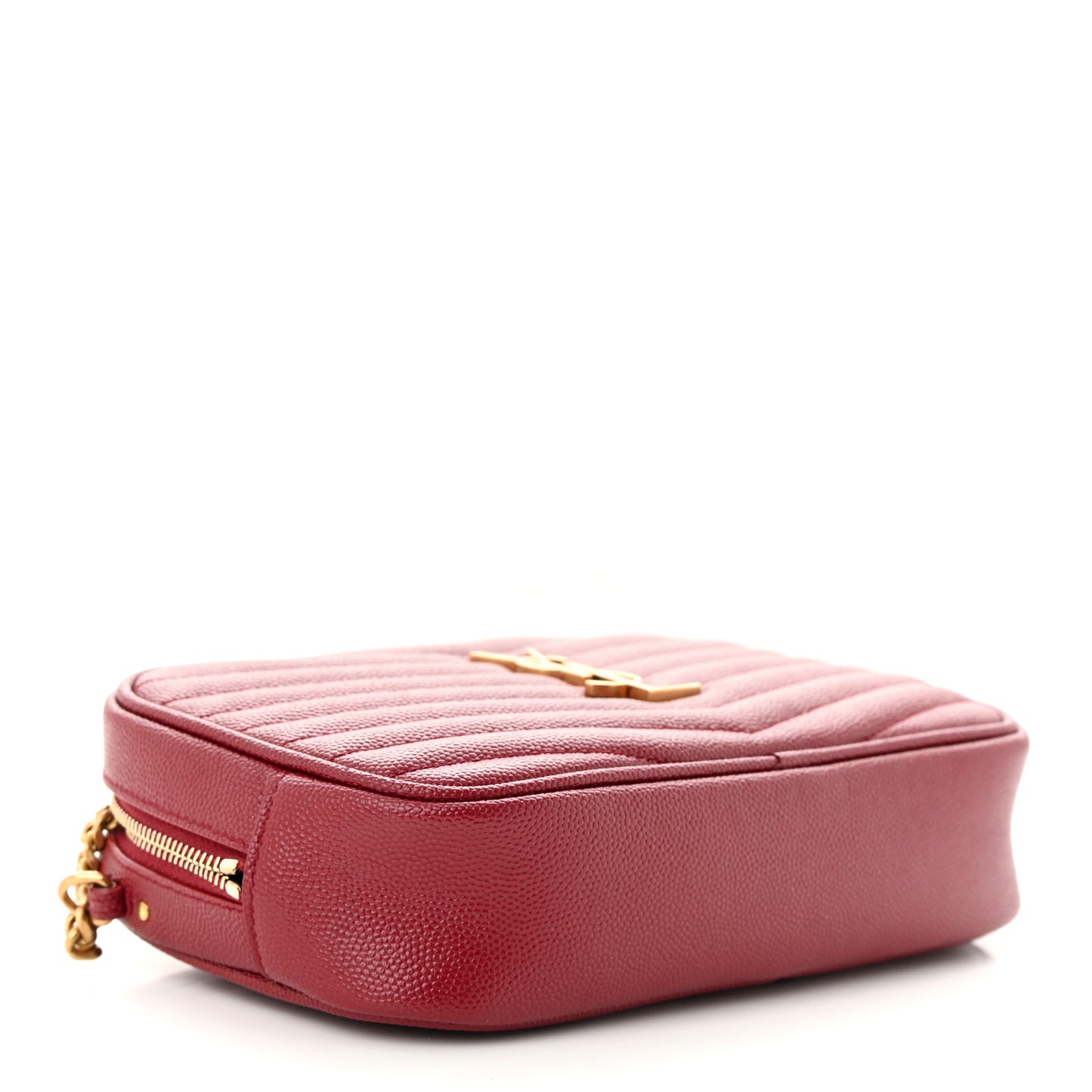 Grain De Poudre Matelasse Monogram Mini Lou Camera Bag Opyum Red