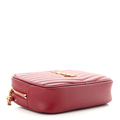 Saint Laurent Grain De Poudre Matelasse Monogram Mini Lou Camera Bag Opyum Red 4 of 10