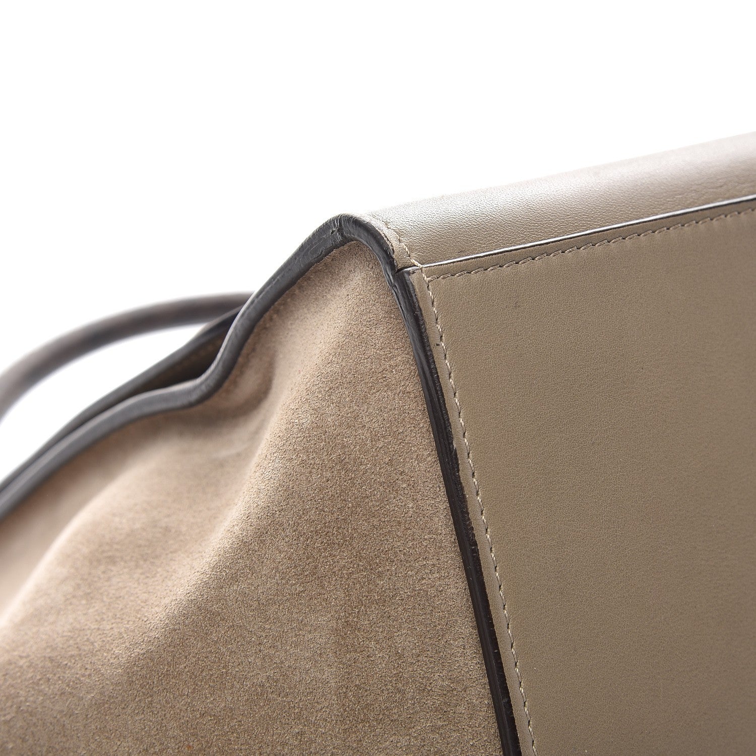 Celine Calfskin Suede Whipsnake Medium Trapeze Taupe 9 of 14