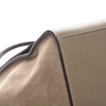 Celine Calfskin Suede Whipsnake Medium Trapeze Taupe 9 of 14