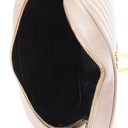 Saint Laurent Grain De Poudre Matelasse Monogram Mini Lou Camera Bag Dark Beige 4 of 4