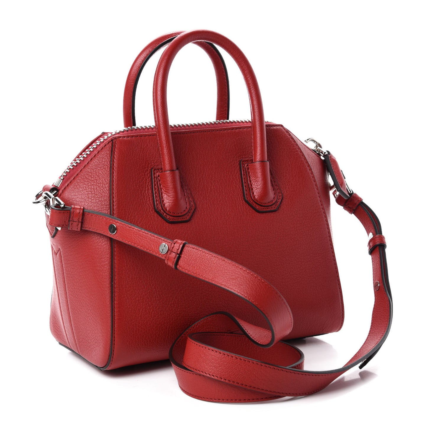 Sugar Goatskin Mini Antigona Medium Red