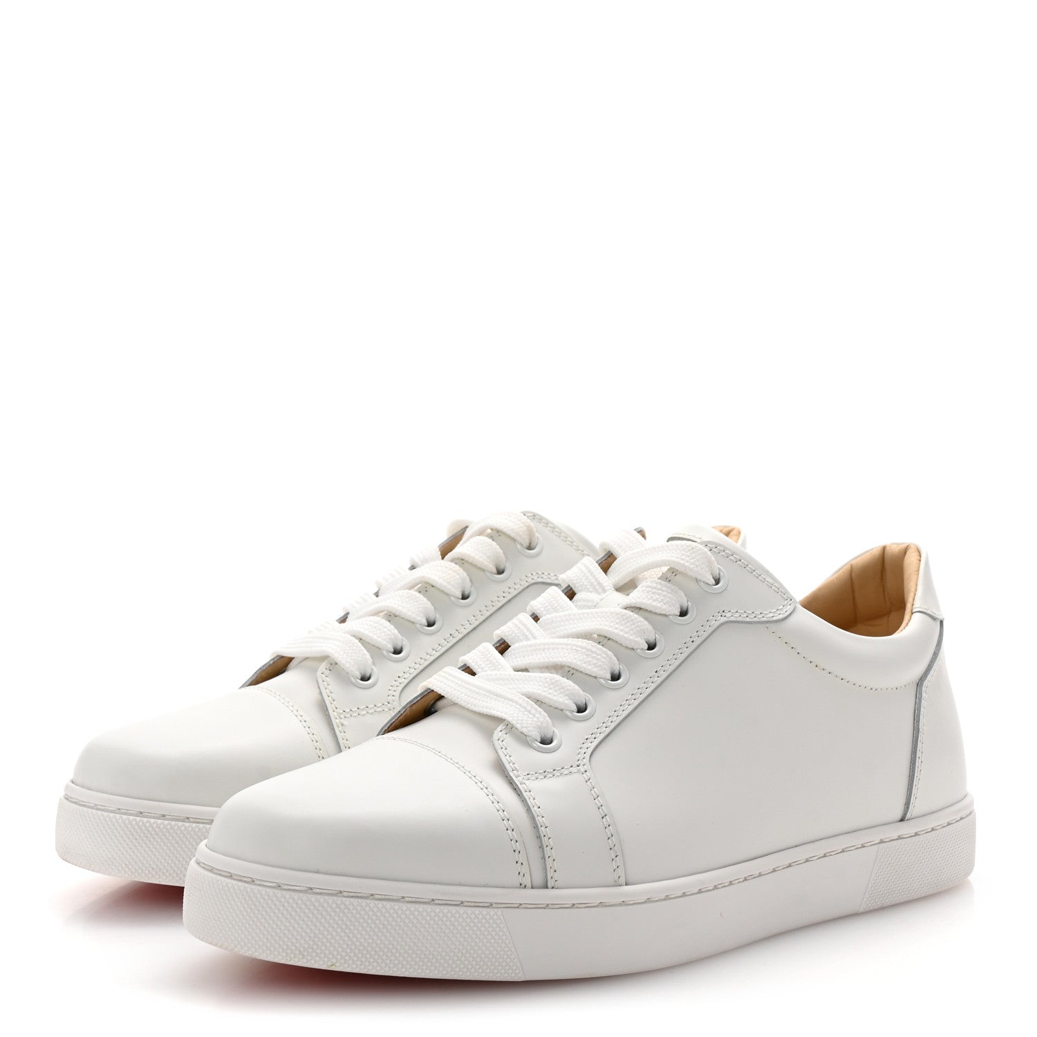 Christian Louboutin Calfskin Vieira Flat Sneakers 38.5 White 4 of 9