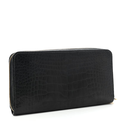 Louis Vuitton Crocodile Zippy Wallet Black 2 of 4