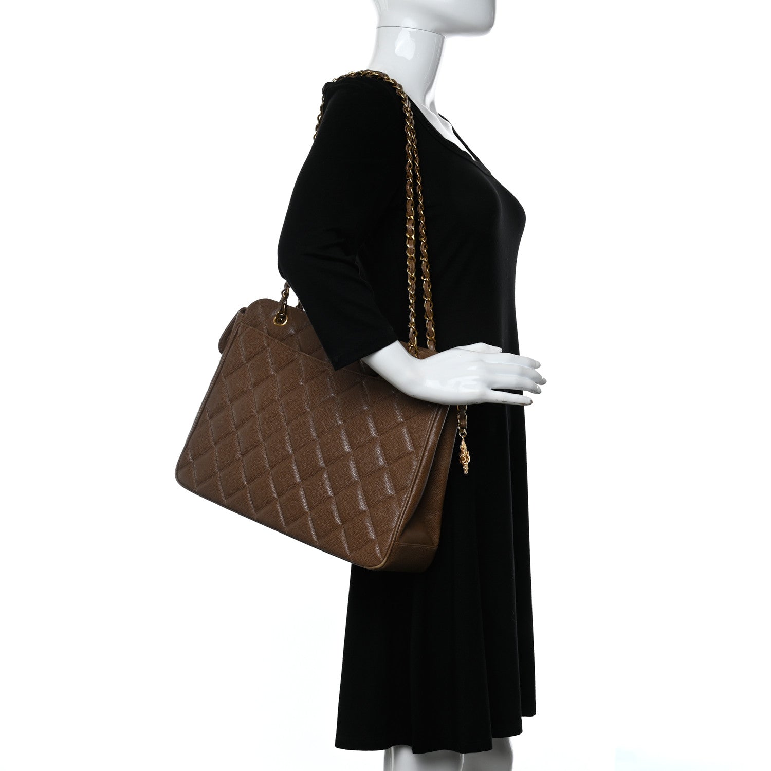 Chanel Caviar Quilted Sun Medallion Shoulder Bag Brown 2 of 21