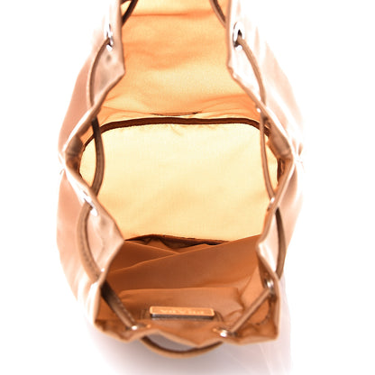 Prada Nylon Vela Drawstring Pouch Beige 4 of 9