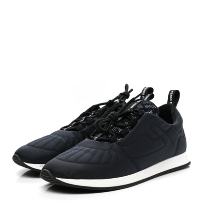 Fendi Nylon Womens FFreedom Sneakers 38.5 Blue Scuro Black White 3 of 9