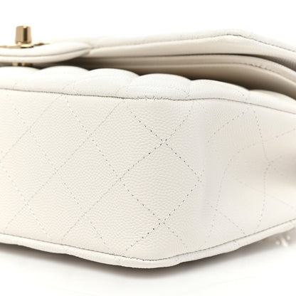 Chanel Caviar Quilted Medium Double Flap White 8 of 9