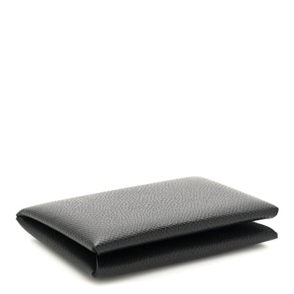 Hermes Epsom Calvi Card Case Black 4 of 8