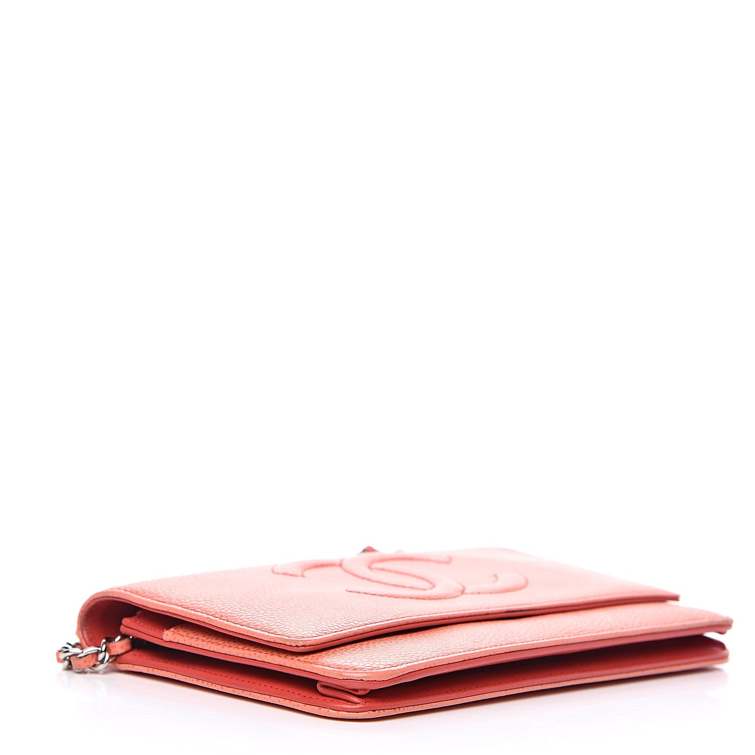 Chanel Caviar Timeless CC Wallet On Chain WOC Pink 6 of 24