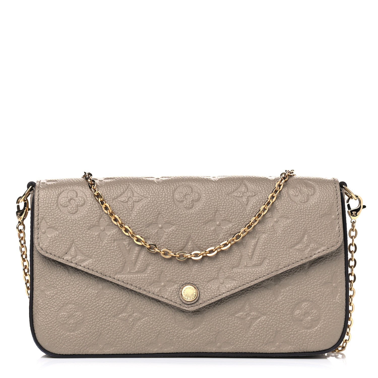 Louis Vuitton Empreinte Pochette Felicie Chain Wallet Tourterelle 1 of 7