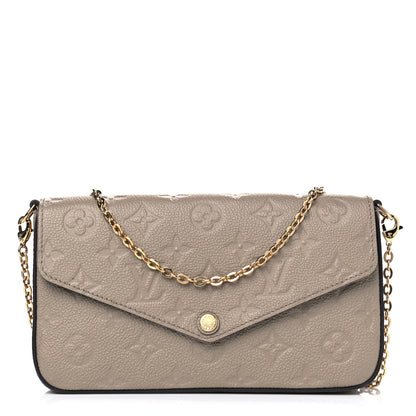Louis Vuitton Empreinte Pochette Felicie Chain Wallet Tourterelle 1 of 7