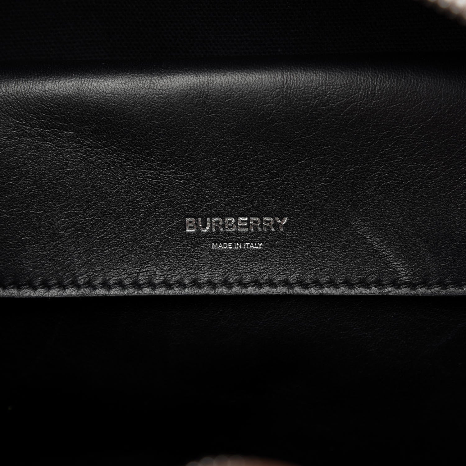 Burberry Smooth Calfskin Medium Cube Bowling Bag Malt Brown 8 of 8