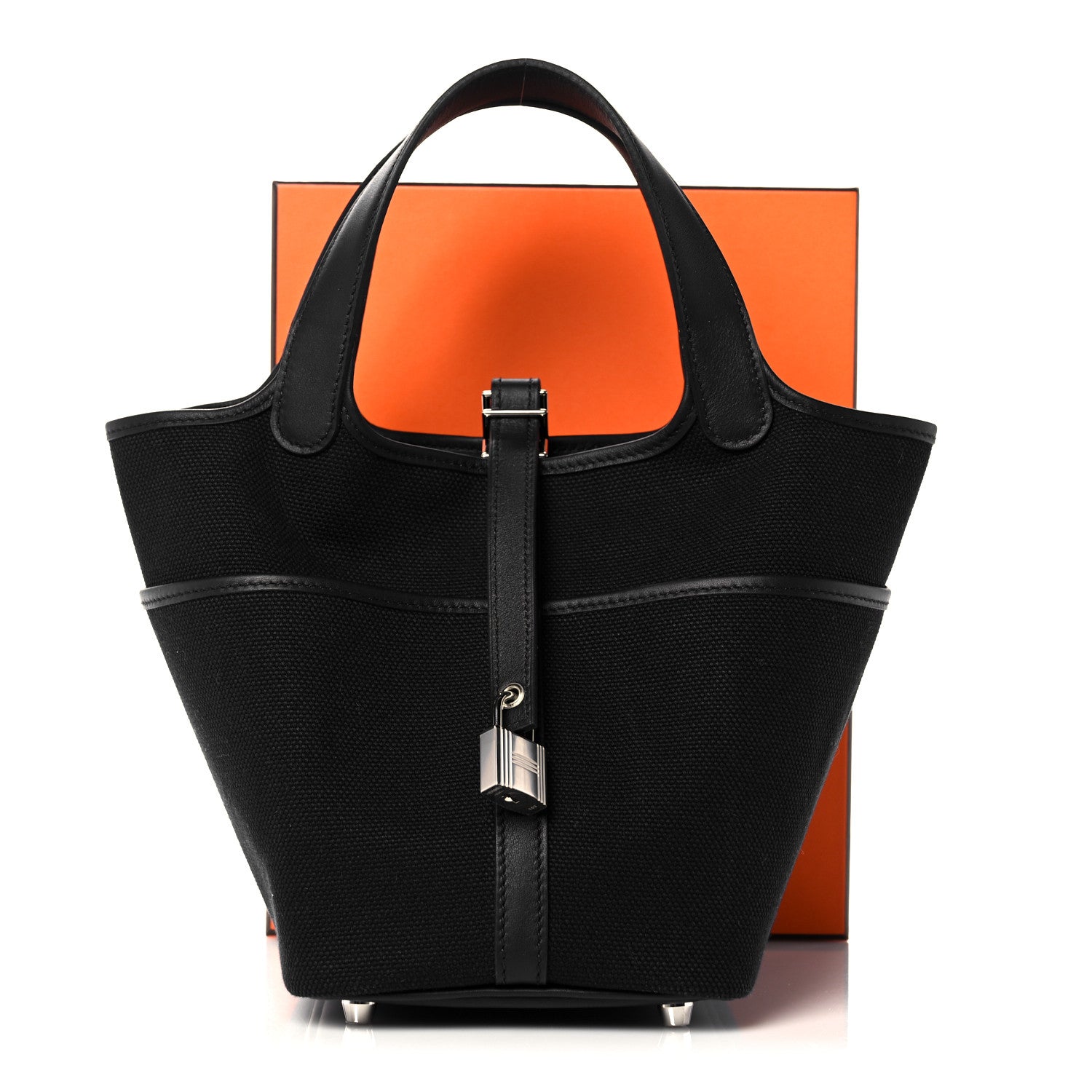 Hermes Toile Goeland Swift Cargo Picotin Lock 18 Black 10 of 10