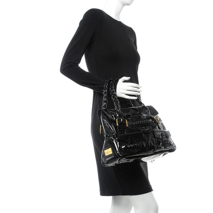 Valentino Garavani Patent Large Histoire Black 2 of 10