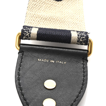 Christian Dior Canvas Embroidered Shoulder Strap Blue 5 of 5
