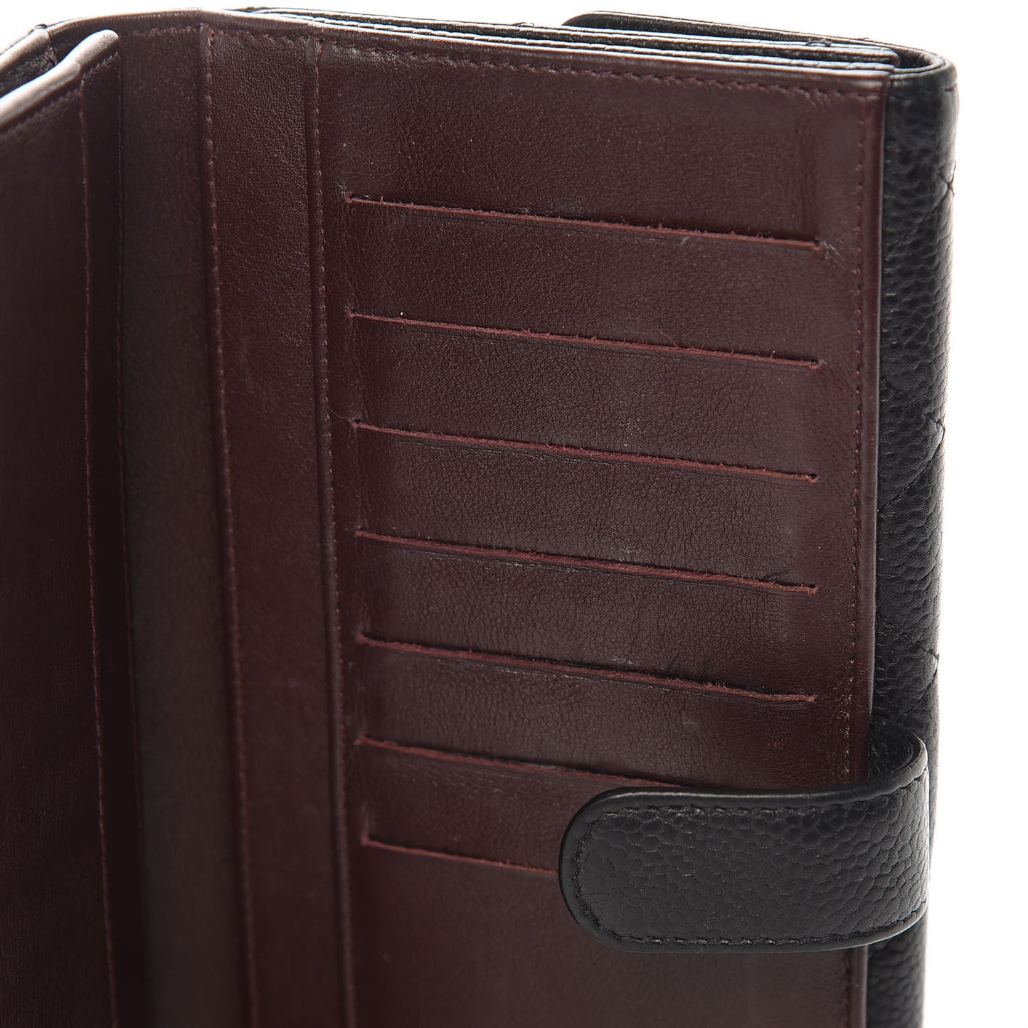 Caviar Quilted CC French Flap Wallet Black