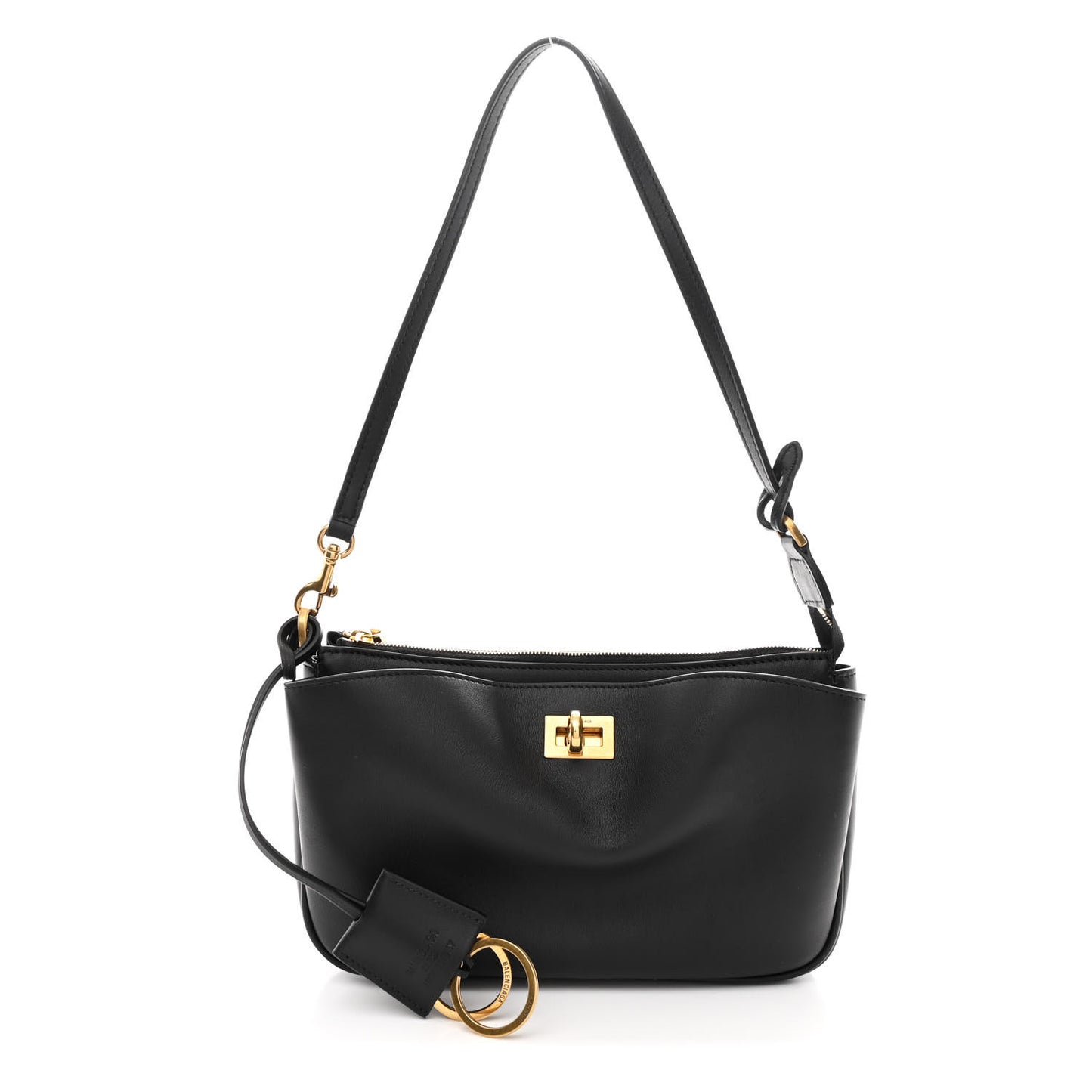 Natural Smooth Calfskin Rodeo Sling Pochette Black