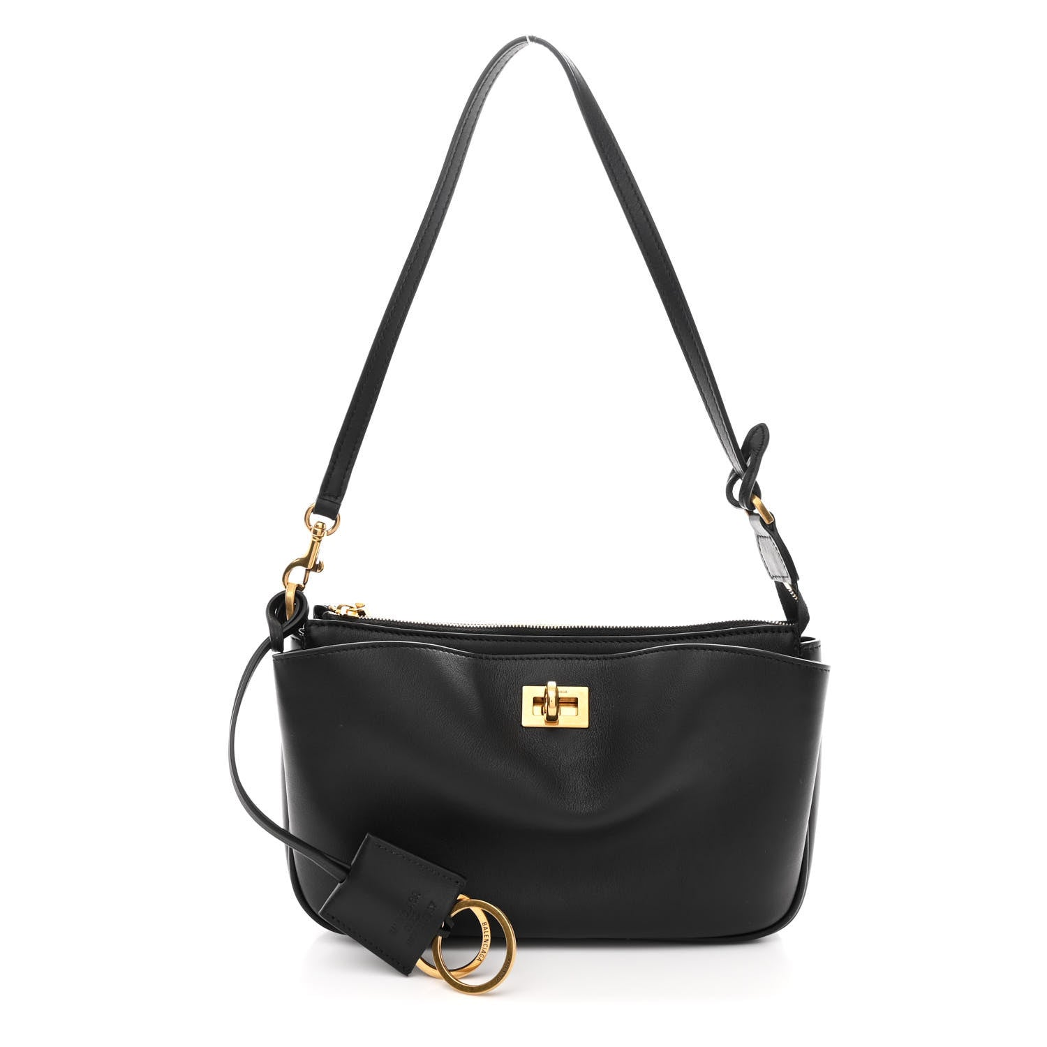 Balenciaga Natural Smooth Calfskin Rodeo Sling Pochette Black 1 of 12