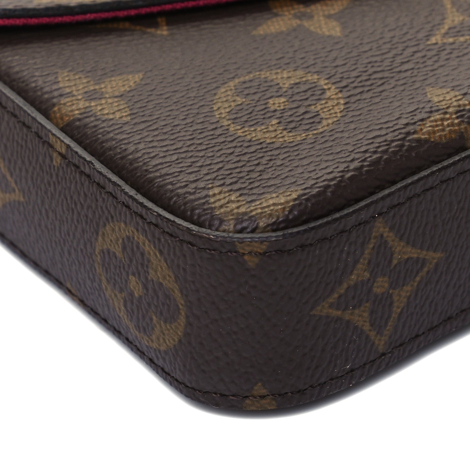 Louis Vuitton Monogram Pochette Felicie Chain Wallet Fuchsia 8 of 8