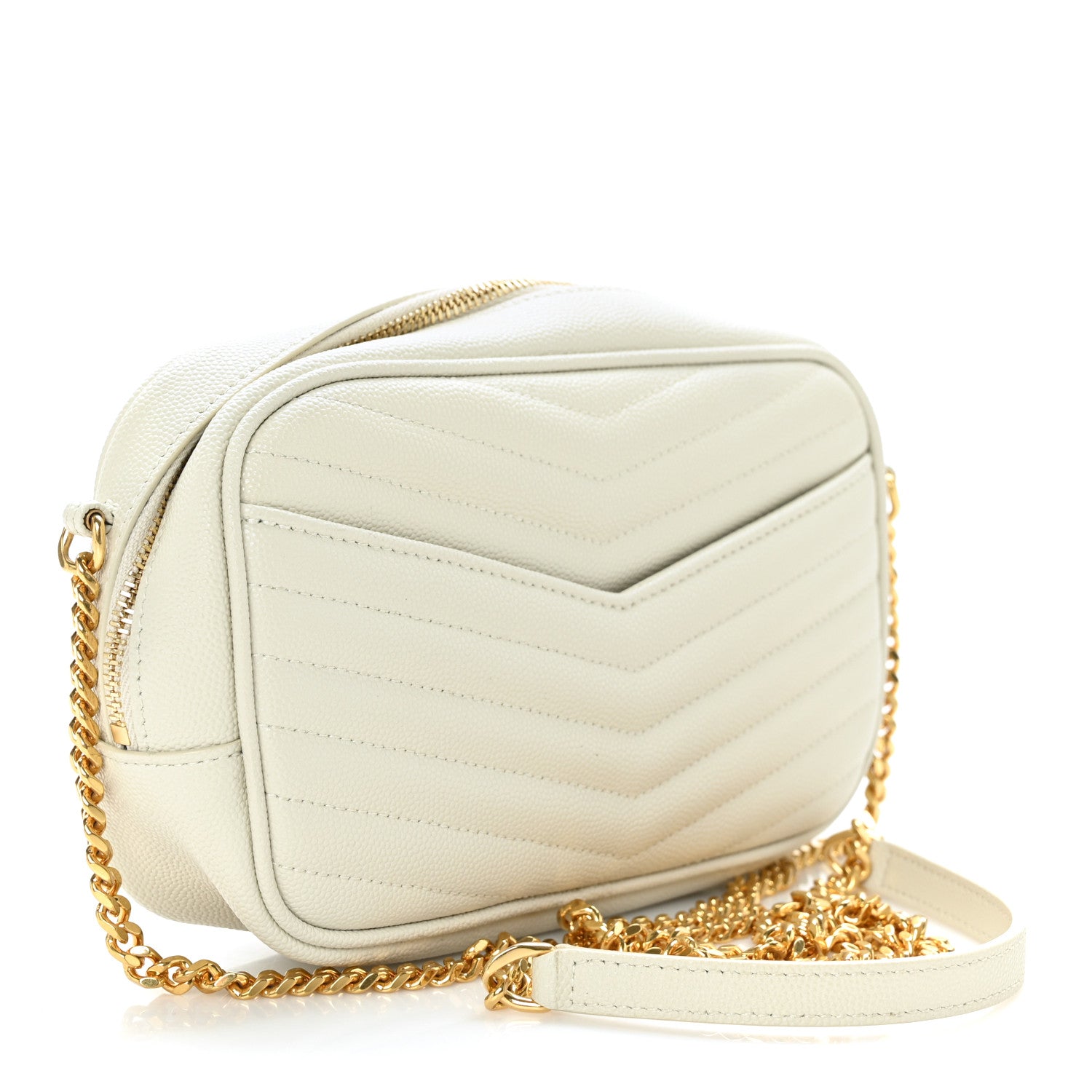 Saint Laurent Grain De Poudre Matelasse Monogram Mini Lou Camera Bag Crema Soft 3 of 8