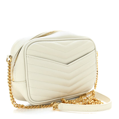 Saint Laurent Grain De Poudre Matelasse Monogram Mini Lou Camera Bag Crema Soft 3 of 8
