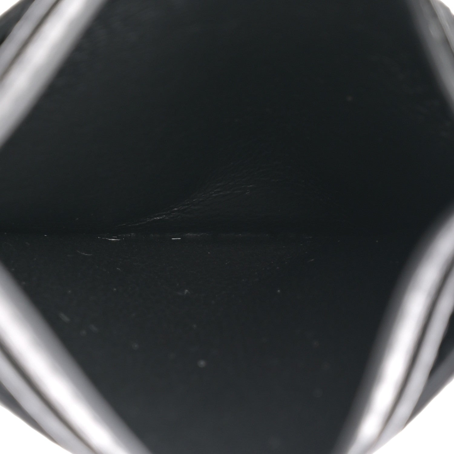 Saint Laurent Grain De Poudre Matelasse Chevron Monogram Credit Card Case Black 5 of 8