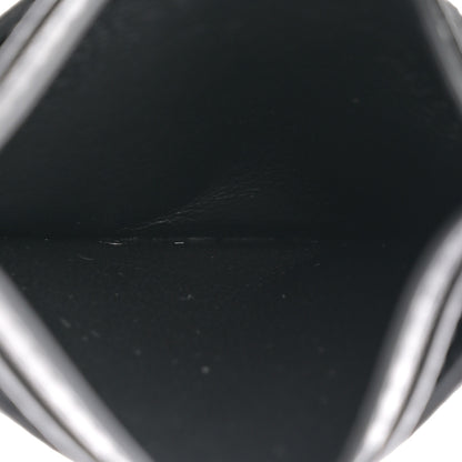 Saint Laurent Grain De Poudre Matelasse Chevron Monogram Credit Card Case Black 5 of 8