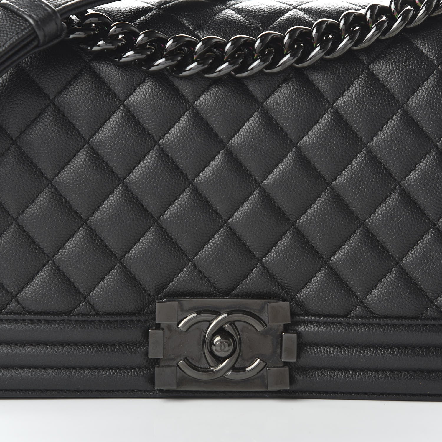 Chanel Caviar Quilted Medium Boy Flap So Black 10 of 10