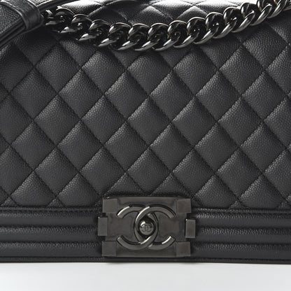 Chanel Caviar Quilted Medium Boy Flap So Black 10 of 10