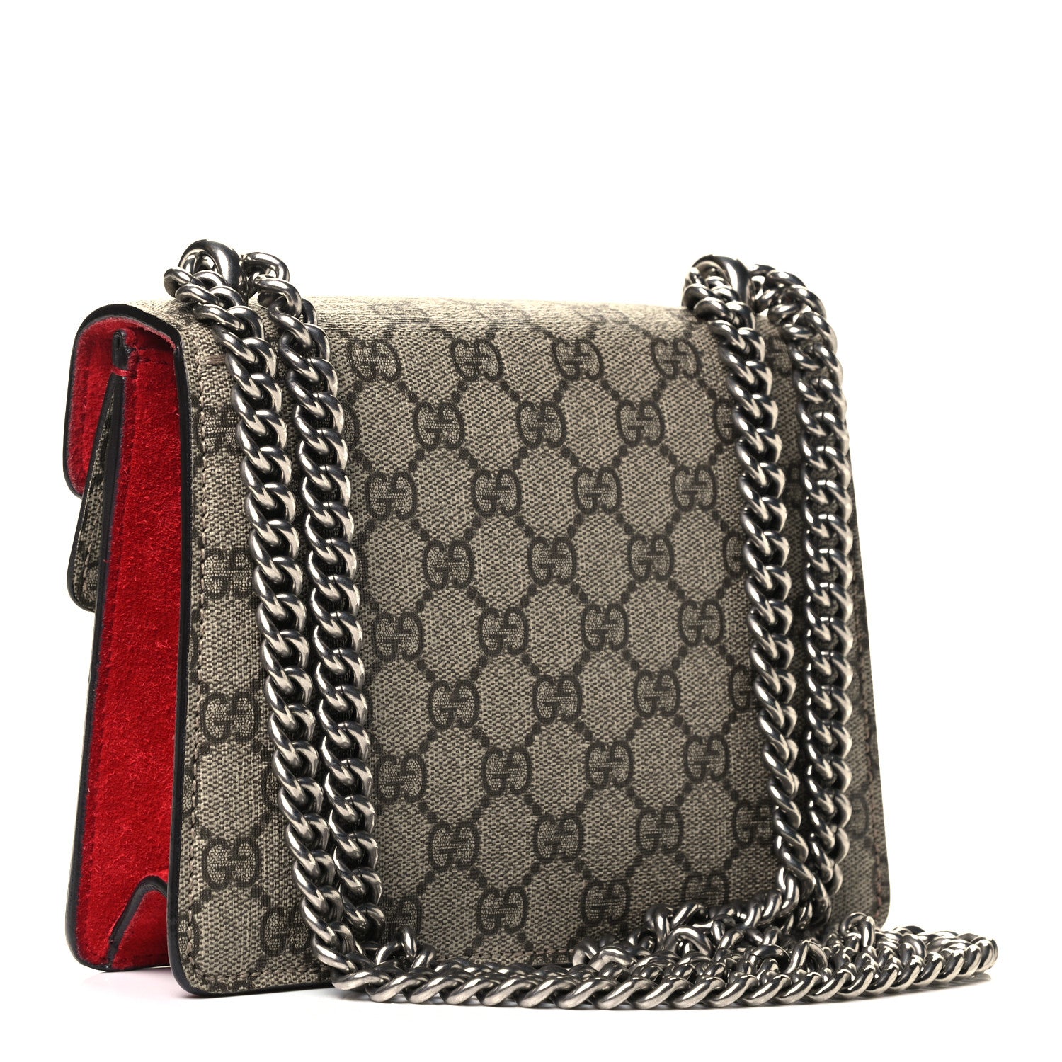 Gucci GG Supreme Monogram Mini Dionysus Shoulder Bag Hibiscus Red 2 of 4