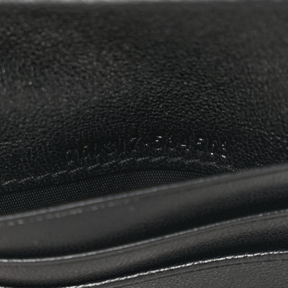 Gucci Sakai Be Green Calfskin Diagonal Stitched Blondie Card Case Wallet Black 7 of 7