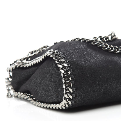 Stella McCartney Shaggy Deer Mini Falabella Fold Over Tote Black 6 of 10