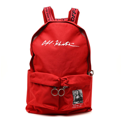 Chloe OFF-WHITE Canvas Mona Lisa Backpack Red 1 of 30