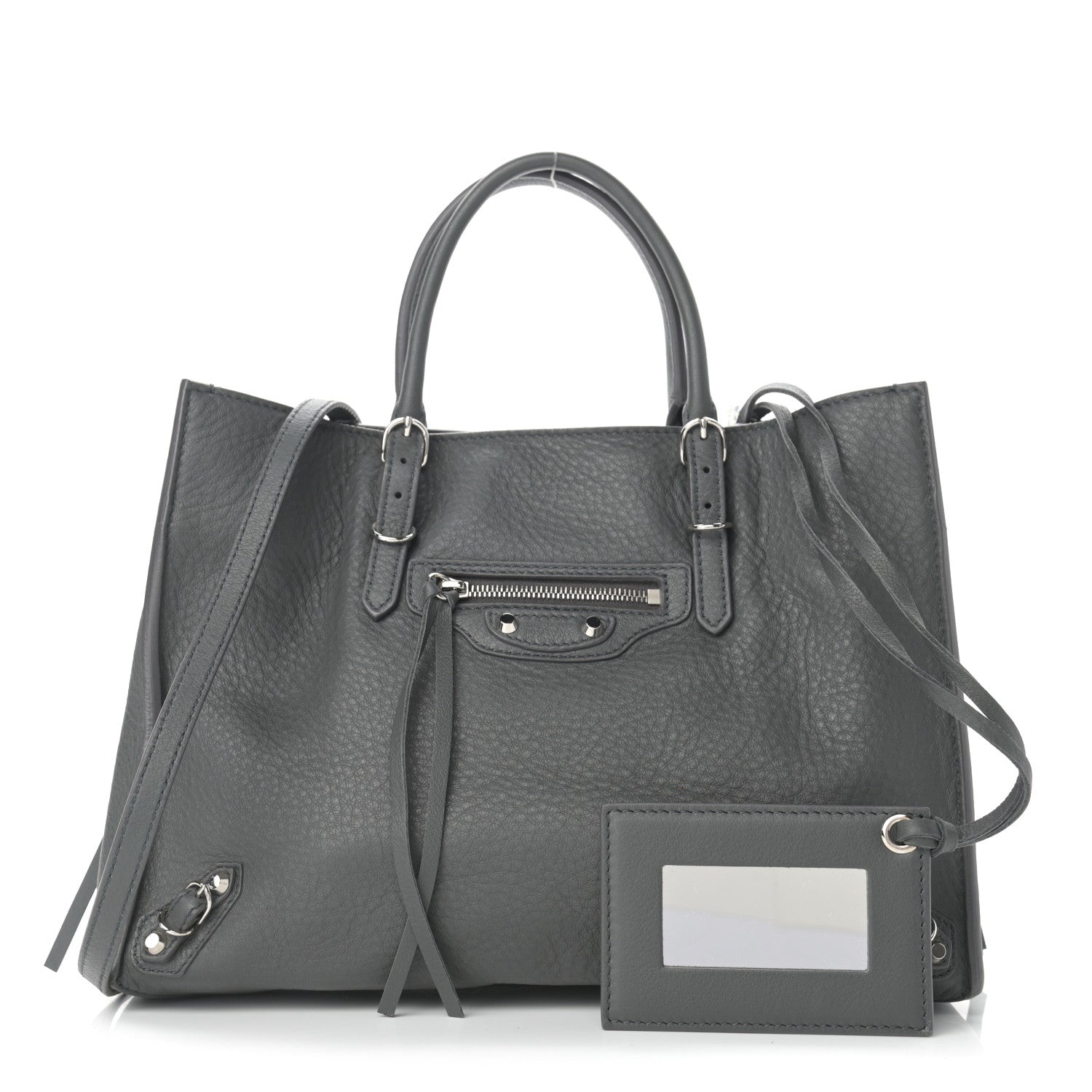 Balenciaga Veau Papier A6 Zip Around Tote Gris Fossile 1 of 9