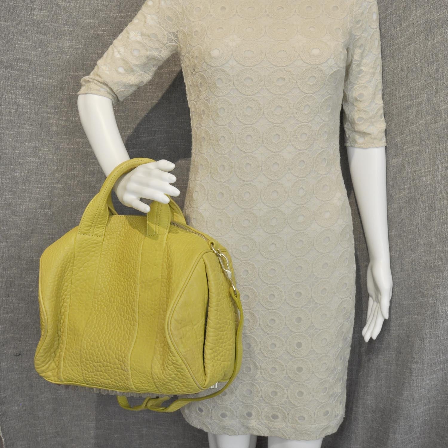 Alexander Wang Leather Rocco Satchel Citrus 2 of 7