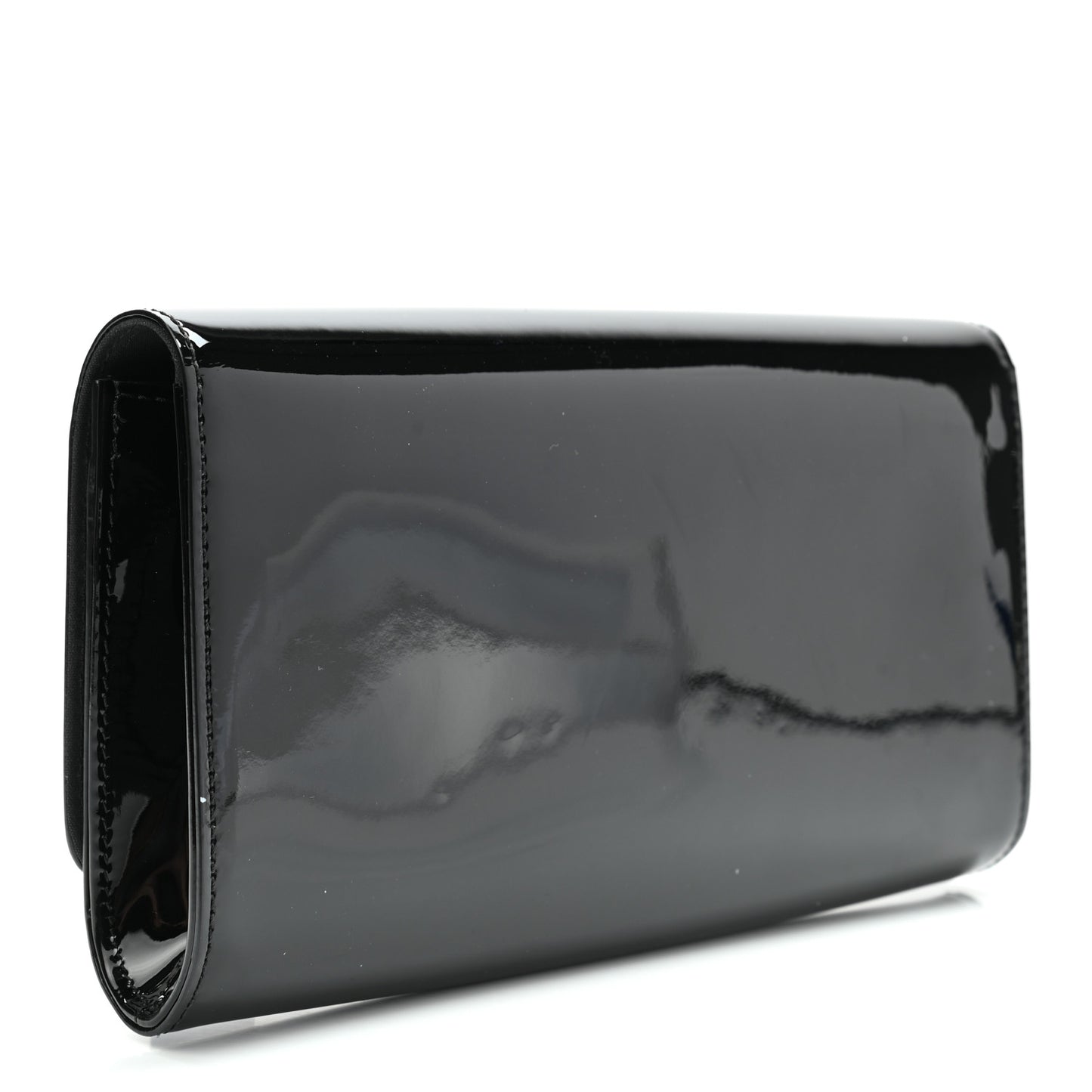 Patent Louise Clutch Black