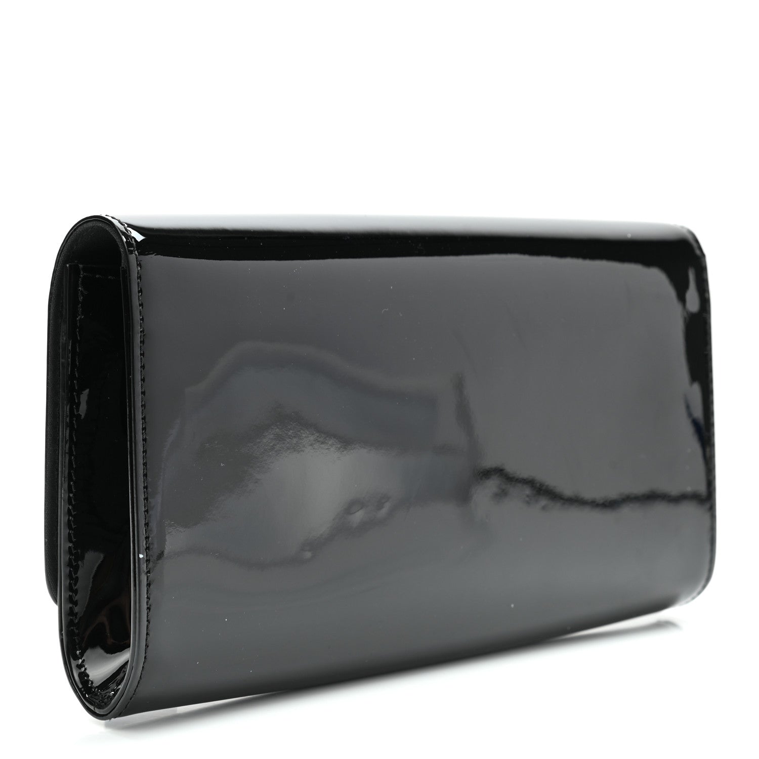 Louis Vuitton Patent Louise Clutch Black 3 of 8