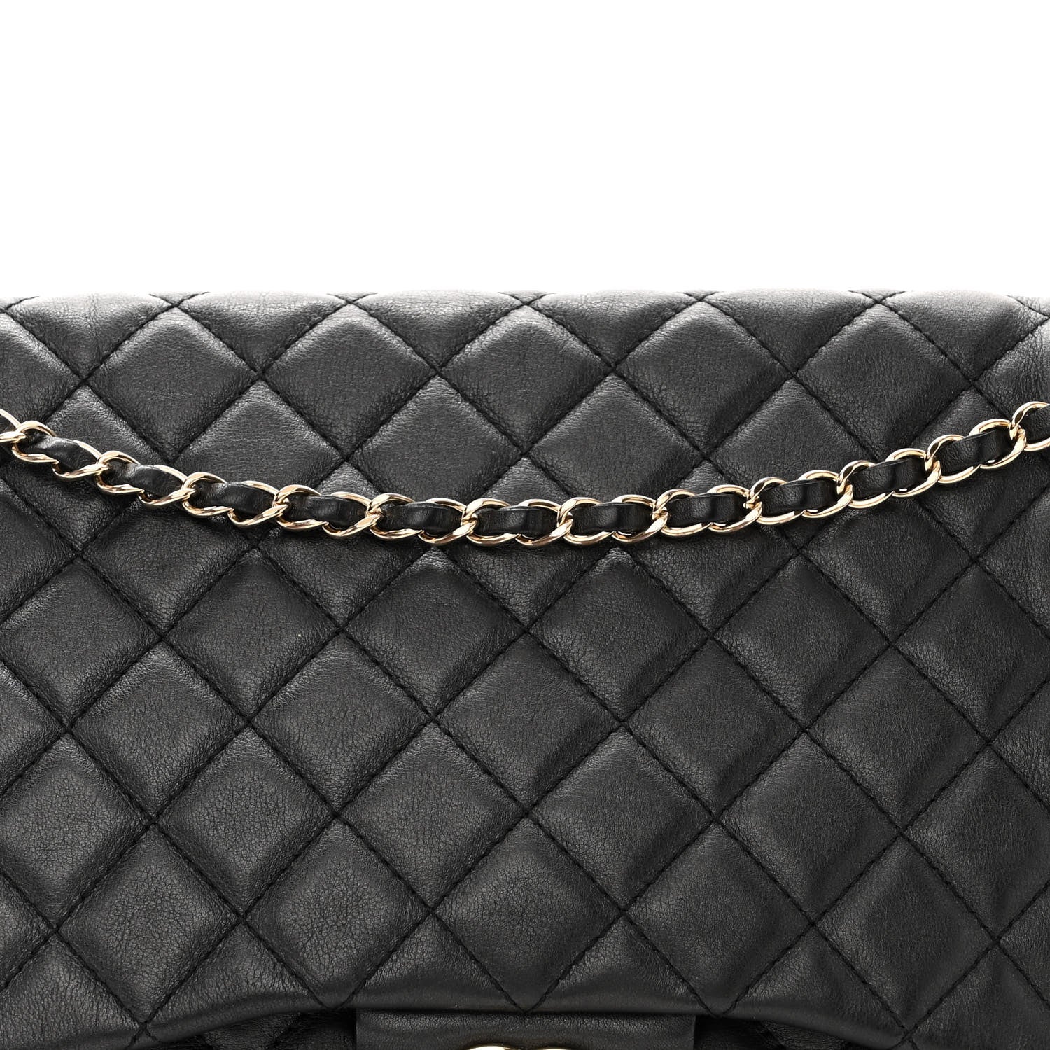 Chanel Metallized Calfskin Quilted Small XXL Travel Flap Bag Black 8 of 10