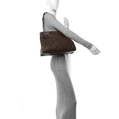 Chanel Glazed Caviar Quilted Tote Brown 2 of 10