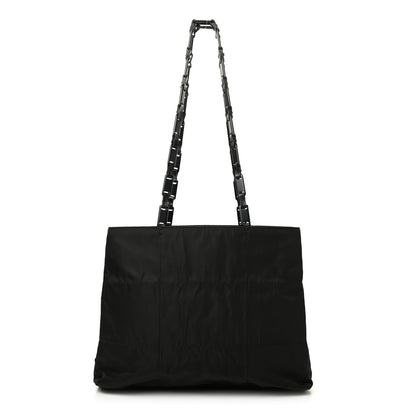 Prada Tessuto Nylon Calfskin Chain Tote Black 1 of 10