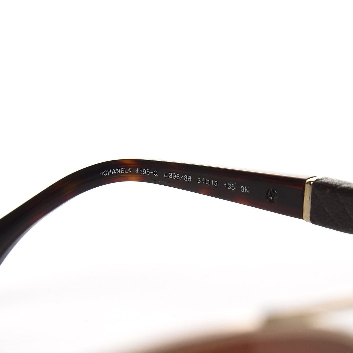 Lambskin Quilted CC Aviator Sunglasses 4195-Q Brown Gold