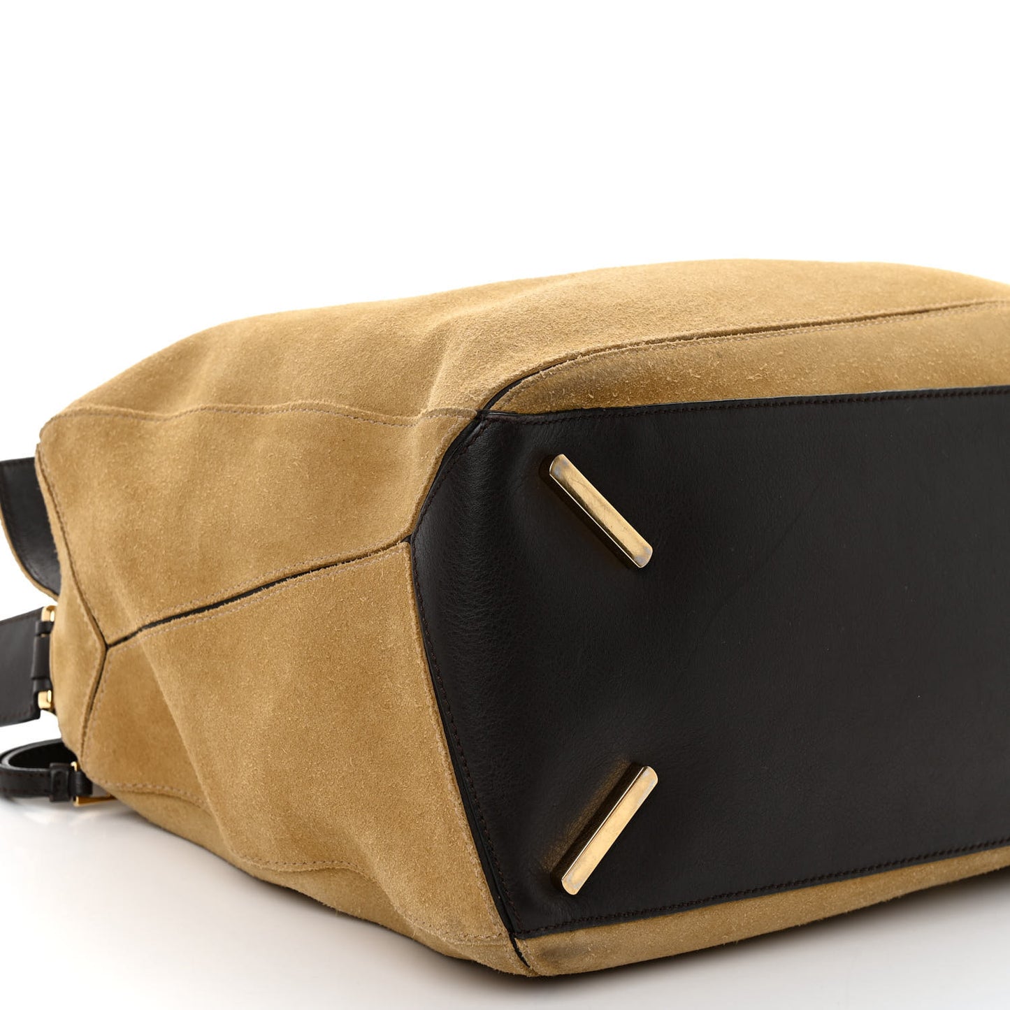 Suede Medium Puzzle Bag Gold