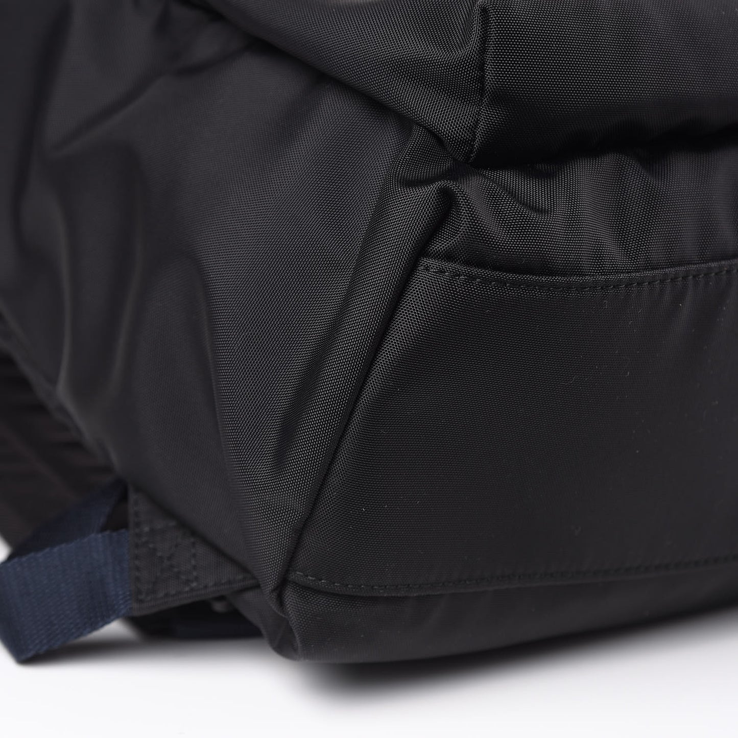 Sport Nylon Logo Embroidered Large Wheel Backpack Black White
