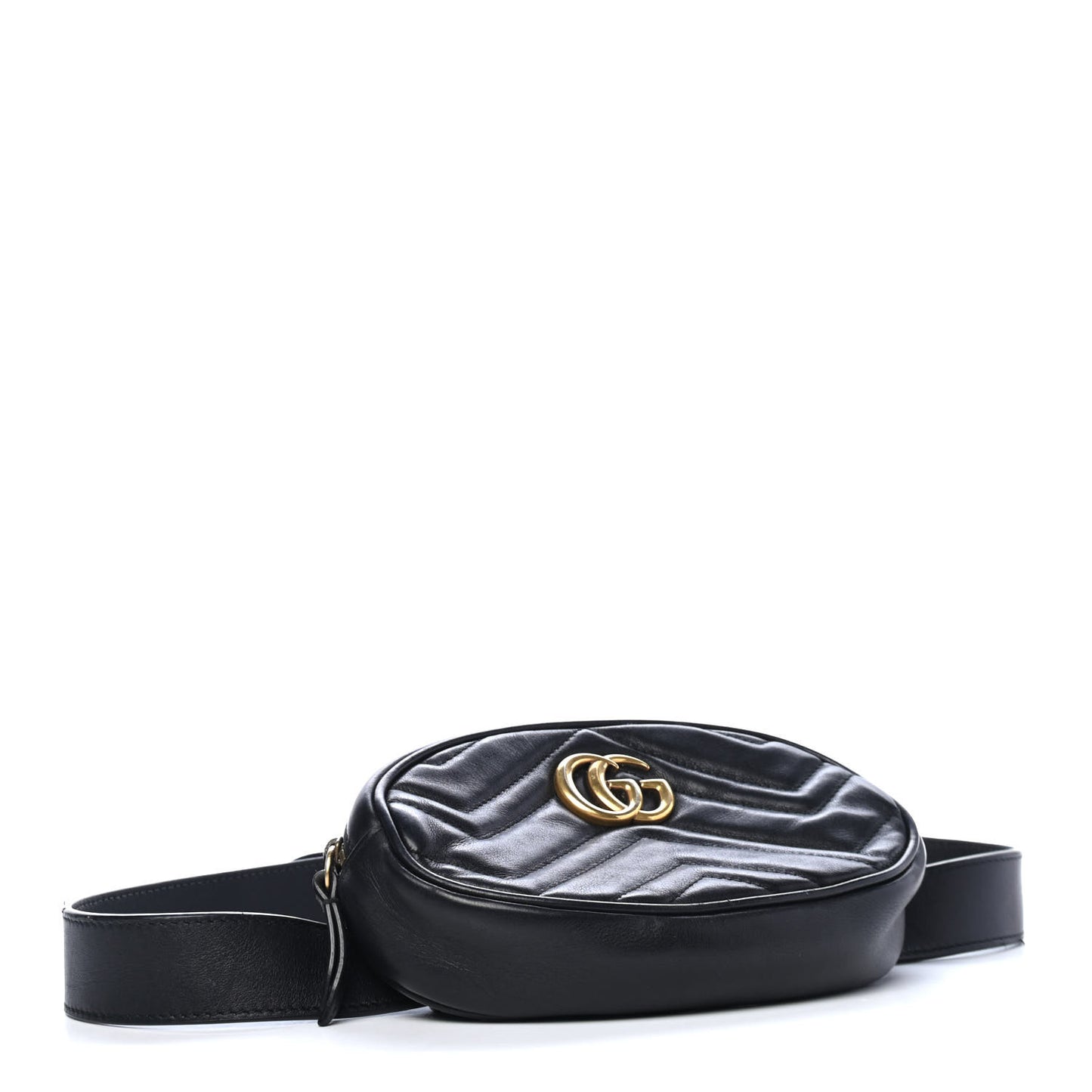 Calfskin Matelasse GG Marmont Belt Bag 85 34 Black