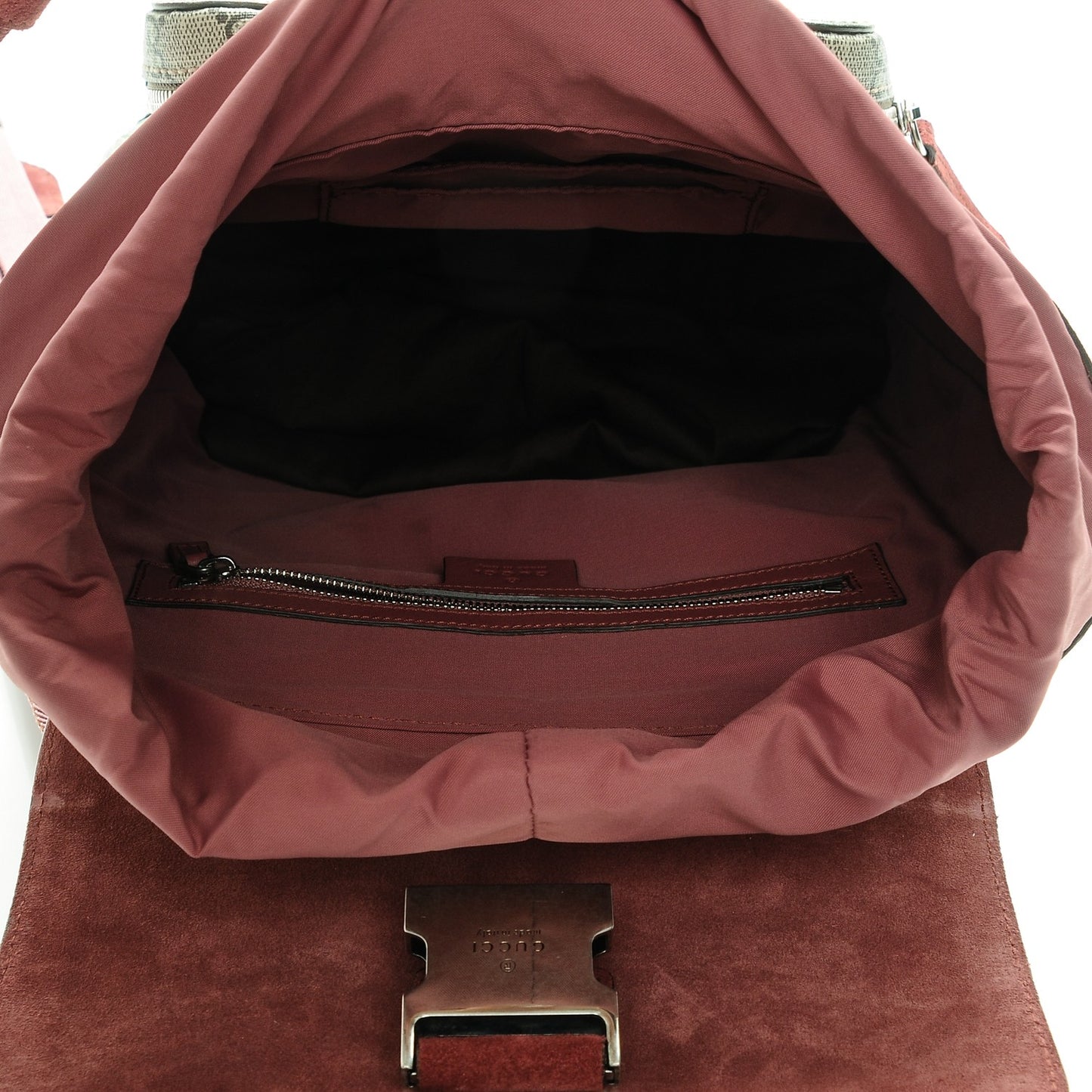 GG Supreme Monogram Blooms Small Single Buckle Backpack Beige Multicolor Dry Rose